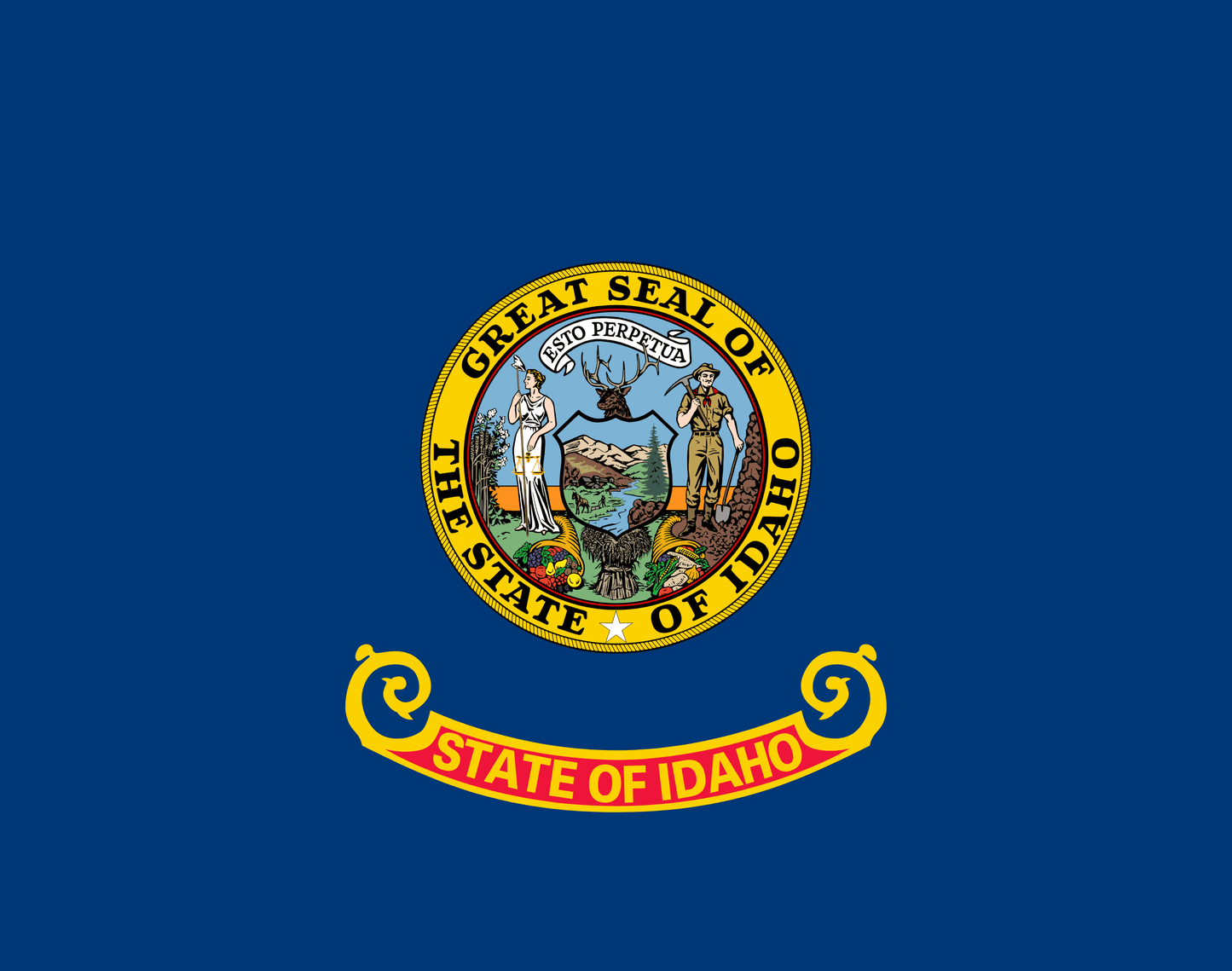 Idaho State Flag Vinyl Sticker Vinyl Stickers House of Swank