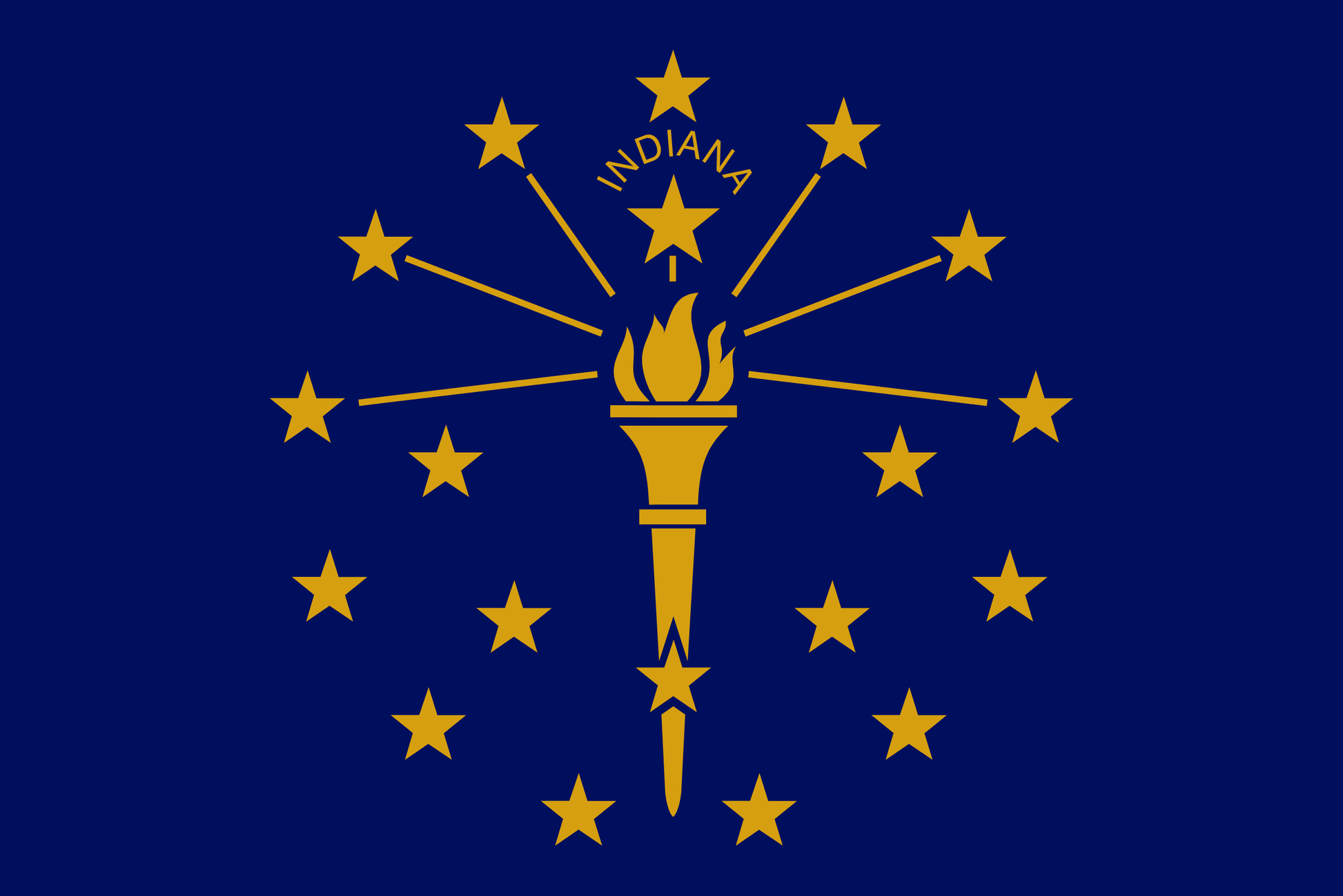 Indiana State Flag Vinyl Sticker Vinyl Stickers House of Swank