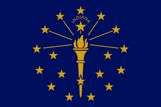 Indiana State Flag Vinyl Sticker Vinyl Stickers House of Swank