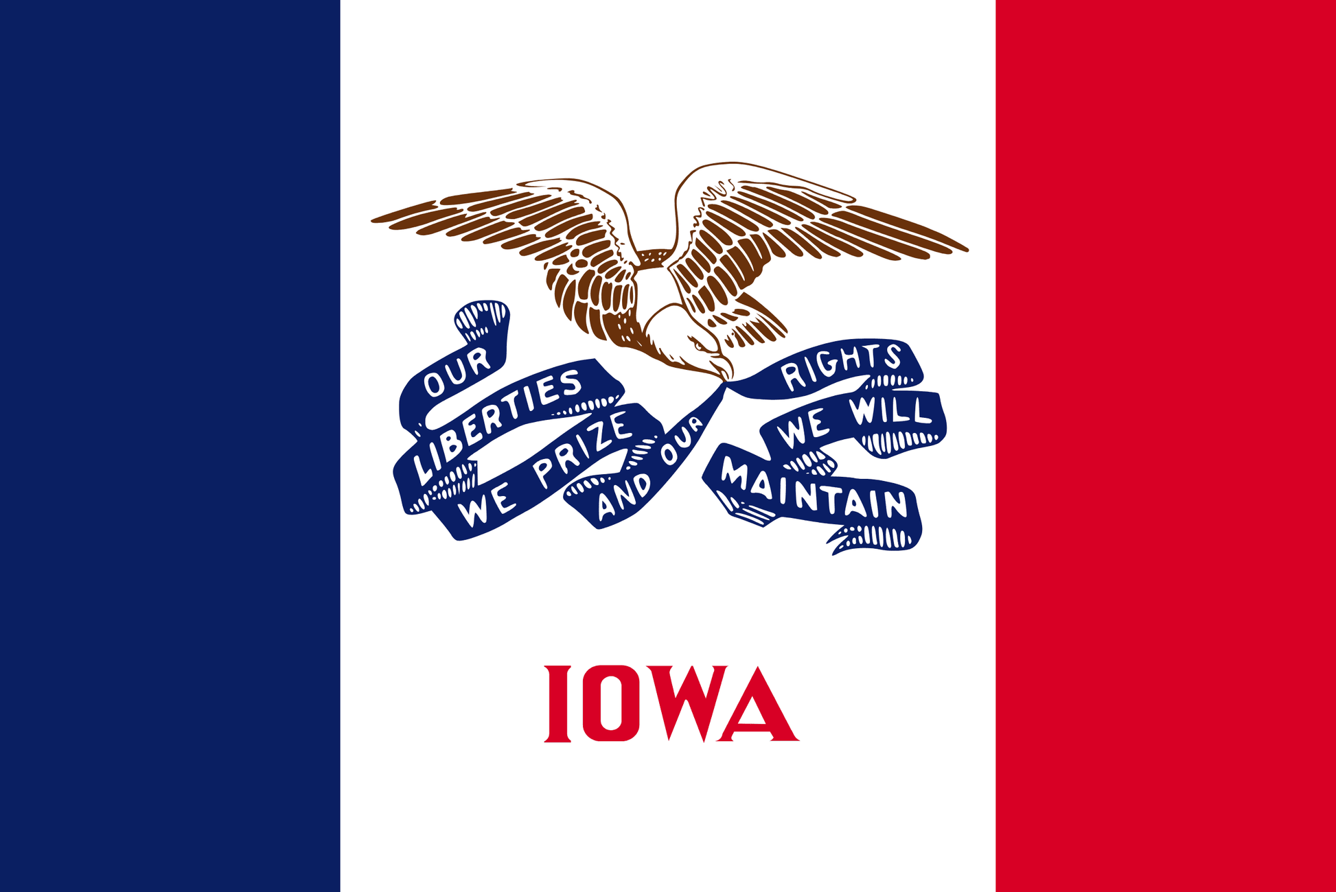 Iowa State Flag Vinyl Sticker Vinyl Stickers House of Swank