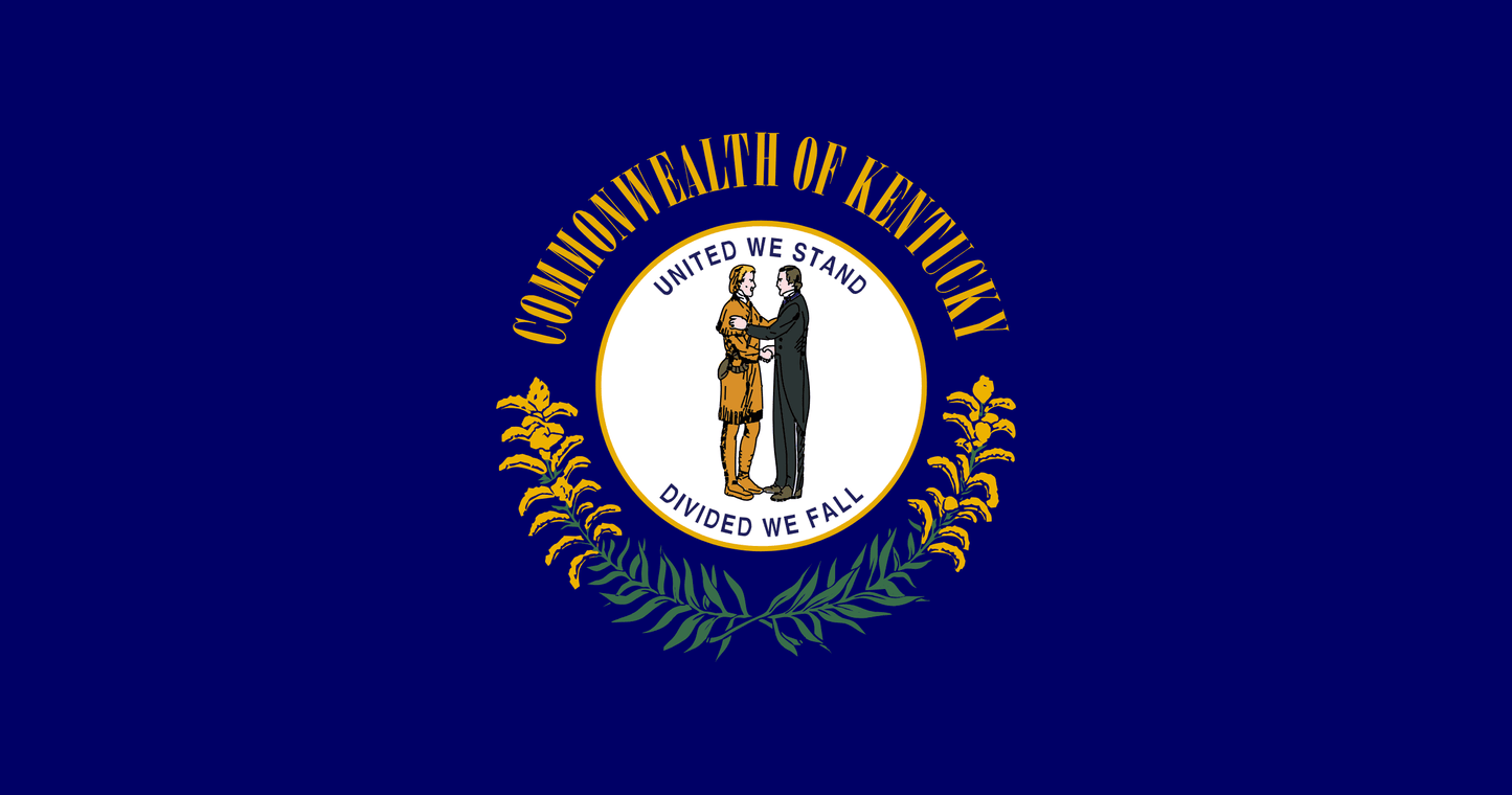 Kentucky State Flag Vinyl Sticker Vinyl Stickers House of Swank