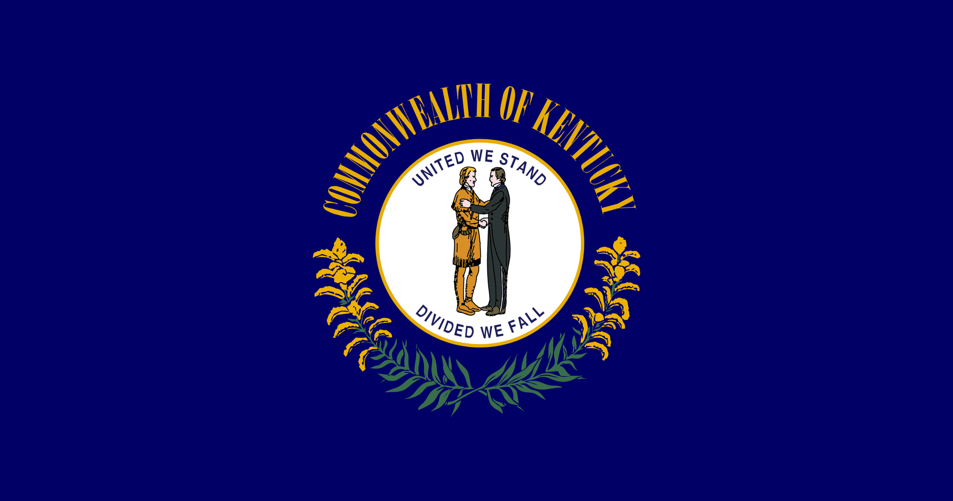 Kentucky State Flag Vinyl Sticker Vinyl Stickers House of Swank