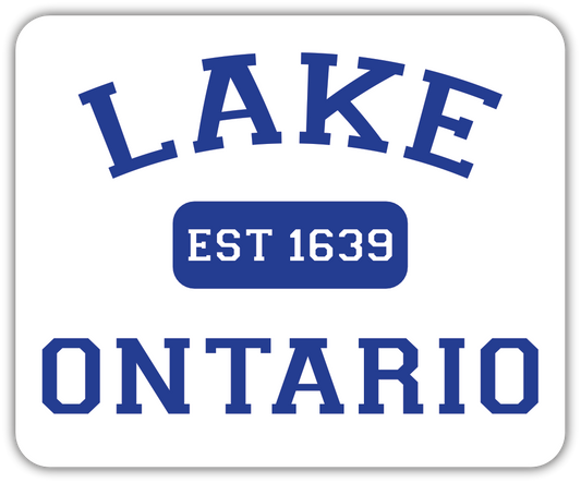 Lake Ontario Est. 1639 Varsity Sticker Decorative Stickers HOUSE OF SWANK