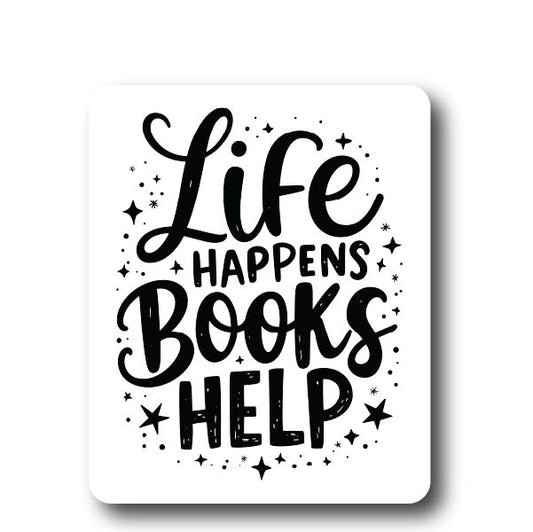 Life Happens Books Help Sticker Decorative Stickers HOUSE OF SWANK