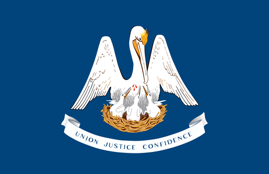 Louisiana State Flag Vinyl Sticker Vinyl Stickers House of Swank