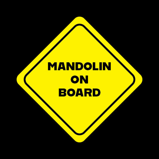 Mandolin on Board Sticker - Decorative Stickers - House of Swank Raleigh NC