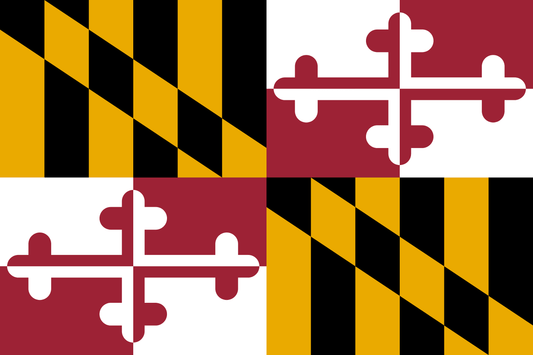 Maryland State Flag Vinyl Sticker Vinyl Stickers House of Swank