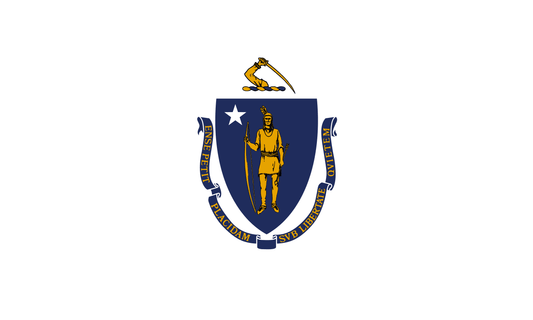 Massachusetts State Flag Vinyl Sticker Vinyl Stickers House of Swank