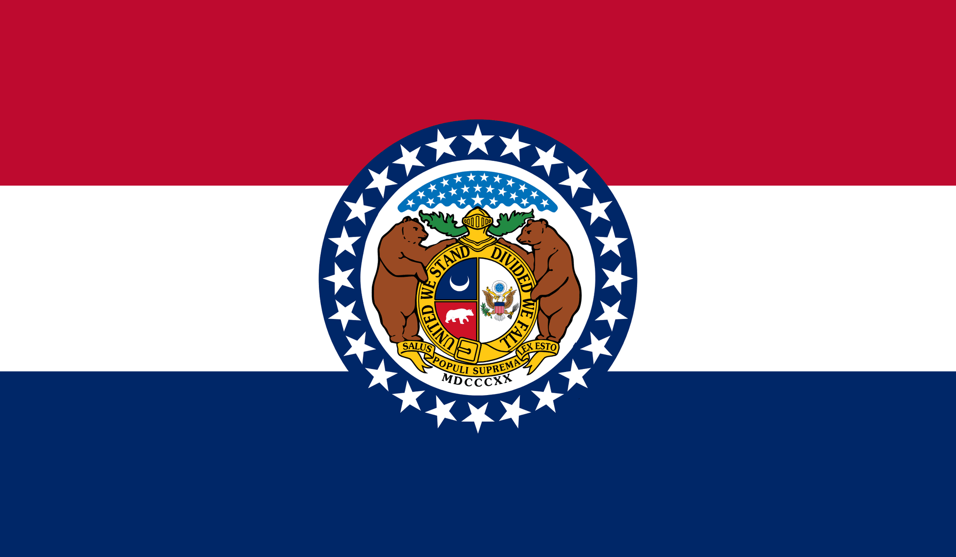 Missouri State Flag Vinyl Sticker Vinyl Stickers House of Swank