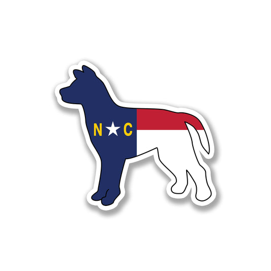 NC Flag Dog Sticker Decorative Stickers HOUSE OF SWANK