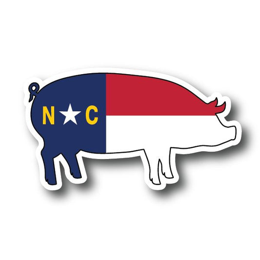 NC Flag Pig Sticker Decorative Stickers HOUSE OF SWANK
