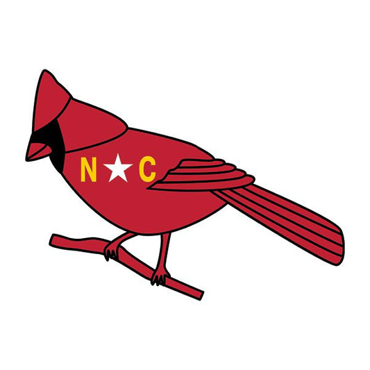 NC Flag Red Cardinal Sticker Decorative Stickers HOUSE OF SWANK