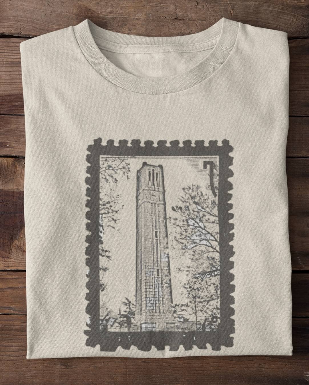 NC State Bell Tower Stamp Shirt SHIRT HOUSE OF SWANK