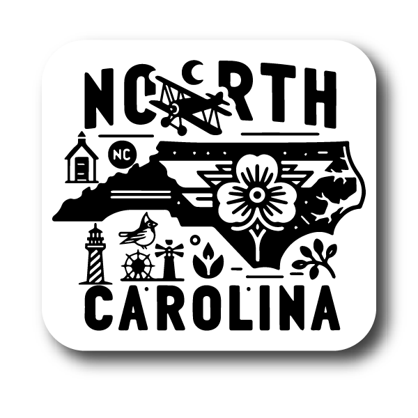 NC State Symbols Sticker Decorative Stickers HOUSE OF SWANK