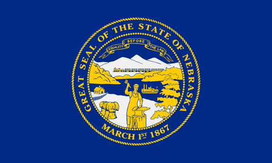 Nebraska State Flag Vinyl Sticker Vinyl Stickers House of Swank