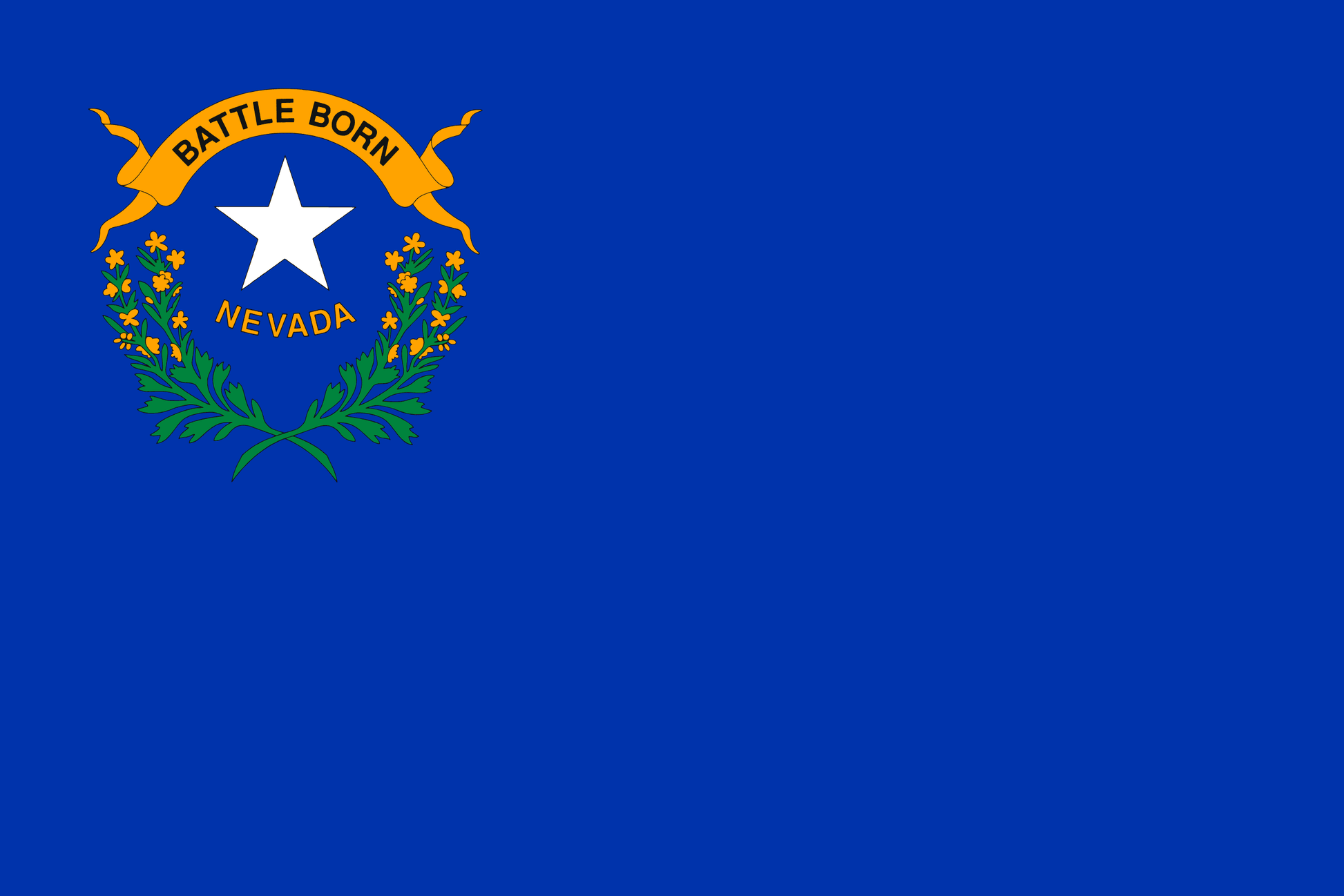 Nevada State Flag Vinyl Sticker Vinyl Stickers House of Swank