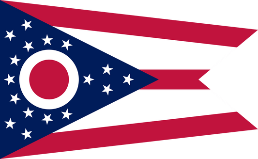 Ohio State Flag Vinyl Sticker Vinyl Stickers House of Swank