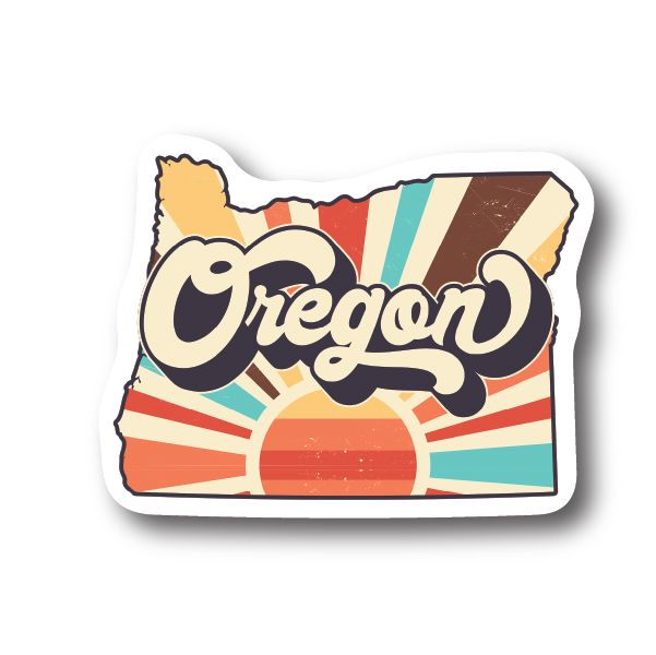 Oregon Retro Vinyl Sticker Decorative Stickers HOUSE OF SWANK