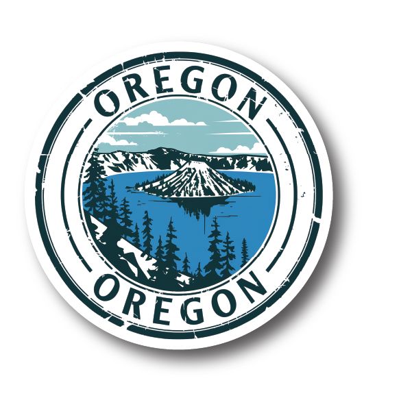 Oregon Stamp Sticker – Vintage Oregon State Vinyl Decal Decorative Stickers HOUSE OF SWANK