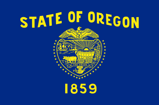 Oregon State Flag Vinyl Sticker Vinyl Stickers House of Swank
