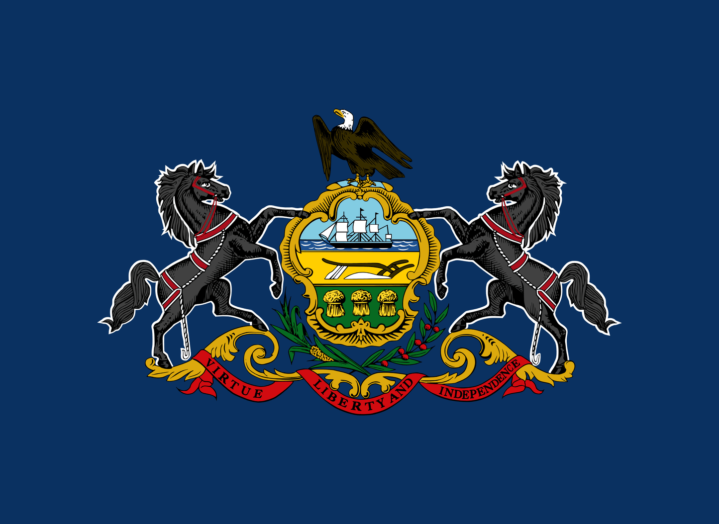 Pennsylvania State Flag Vinyl Sticker Vinyl Stickers House of Swank