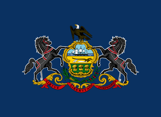 Pennsylvania State Flag Vinyl Sticker Vinyl Stickers House of Swank