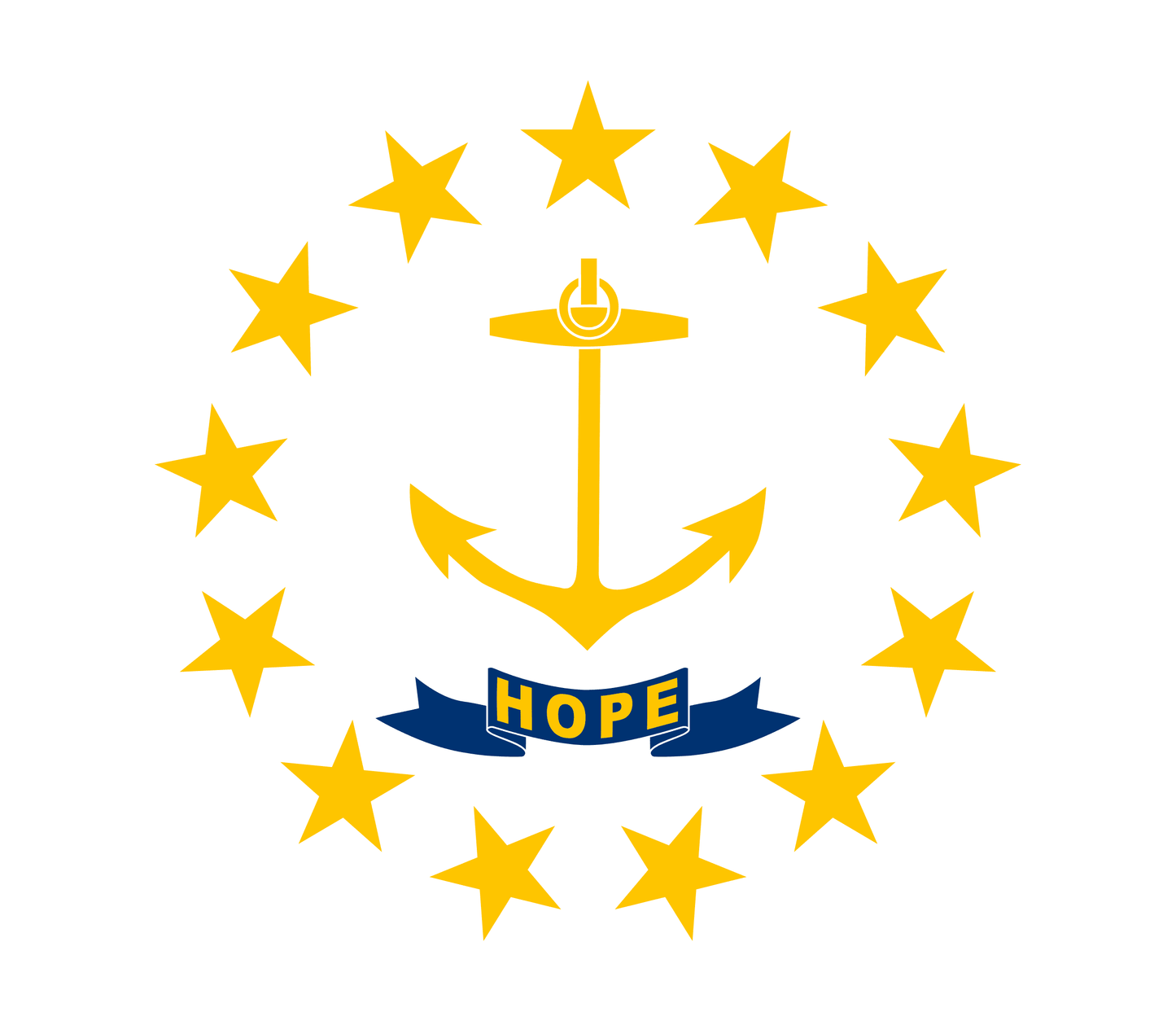Rhode Island State Flag Vinyl Sticker Vinyl Stickers House of Swank
