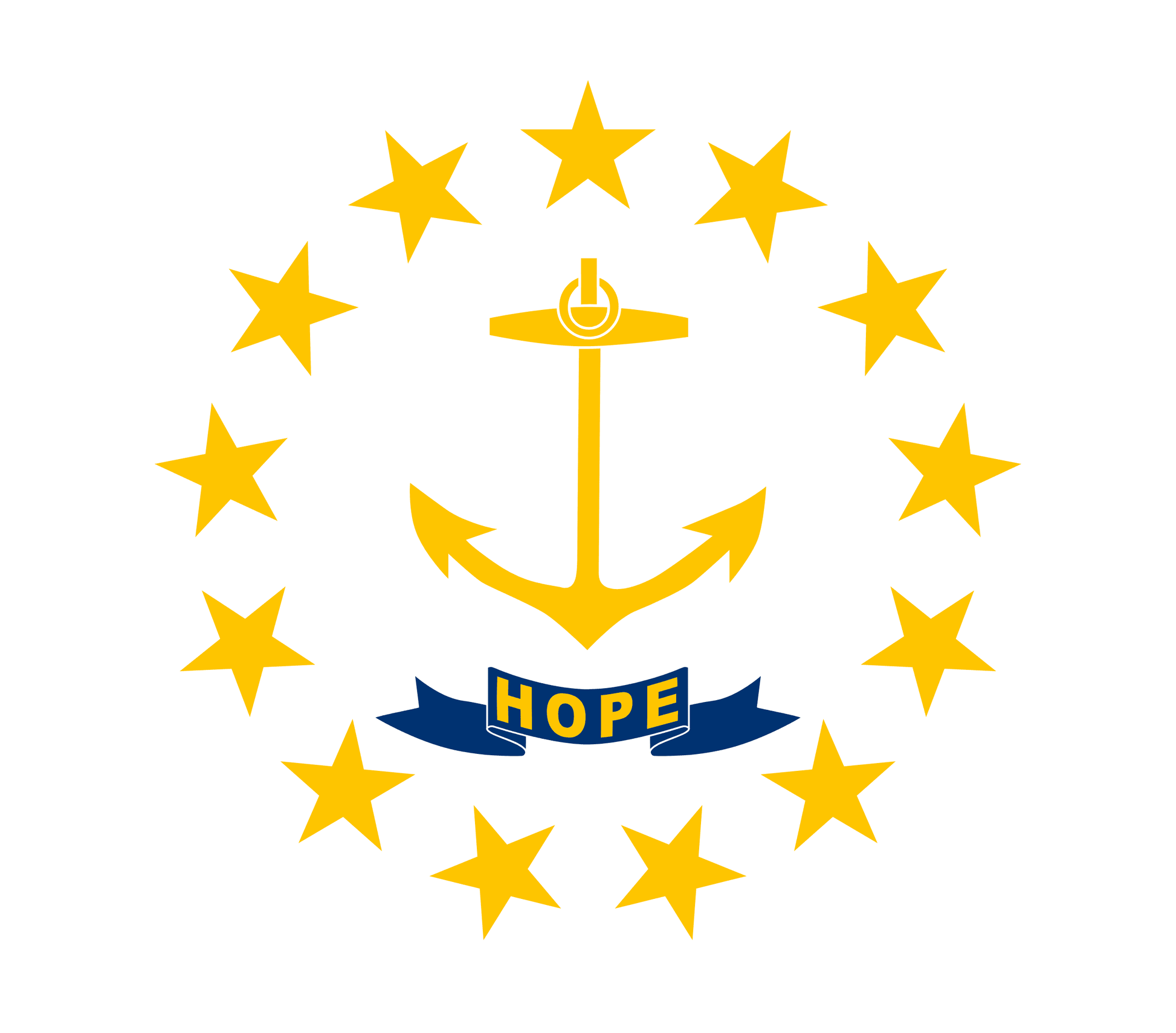 Rhode Island State Flag Vinyl Sticker Vinyl Stickers House of Swank