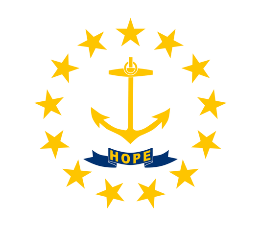 Rhode Island State Flag Vinyl Sticker Vinyl Stickers House of Swank