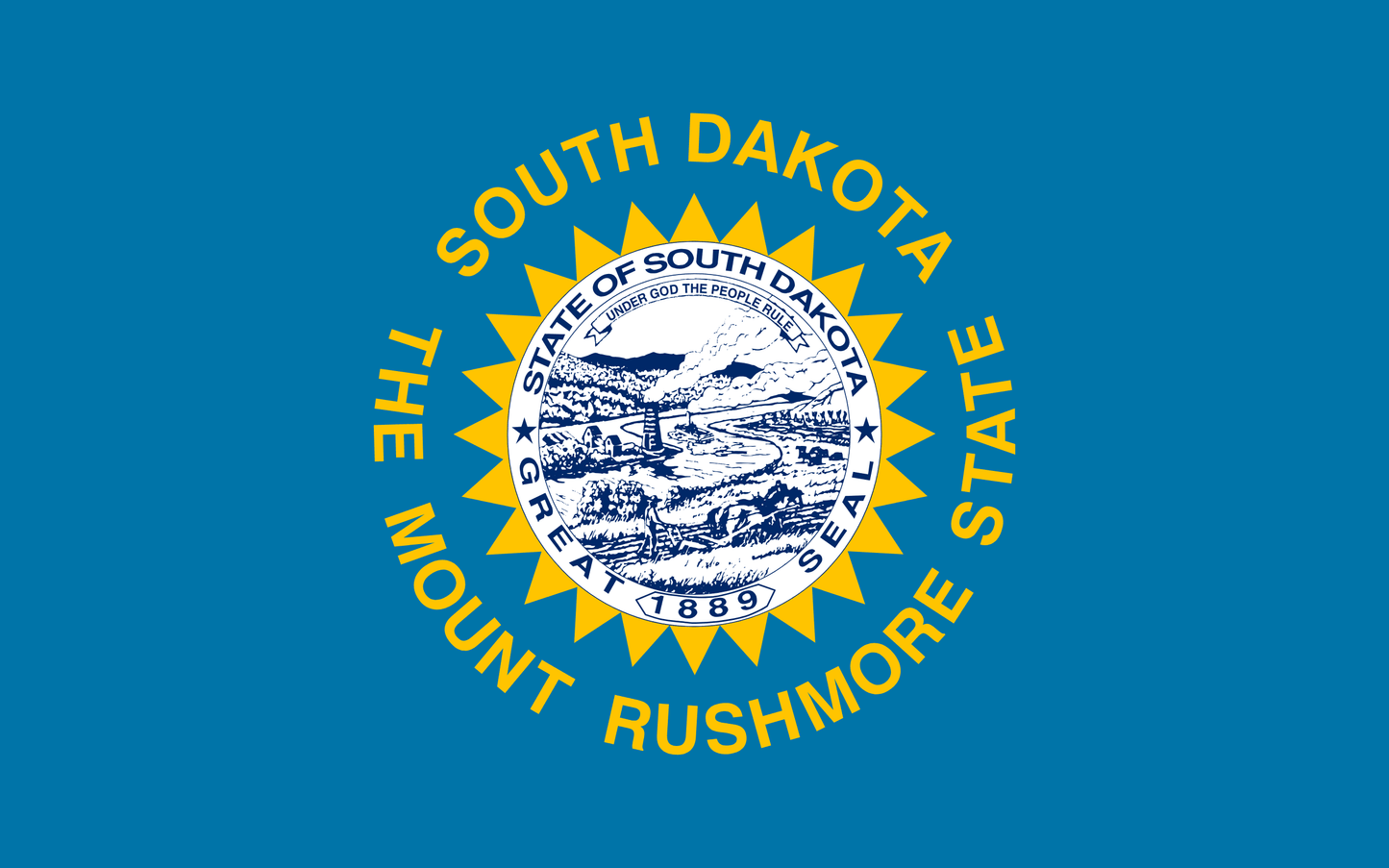 South Dakota State Flag Vinyl Sticker Vinyl Stickers House of Swank