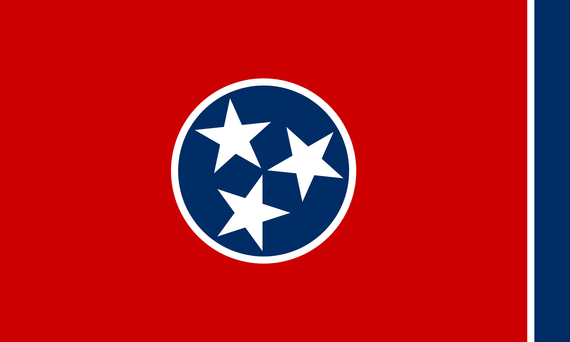 Tennessee State Flag Vinyl Sticker Vinyl Stickers House of Swank