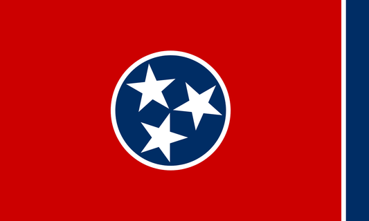 Tennessee State Flag Vinyl Sticker Vinyl Stickers House of Swank