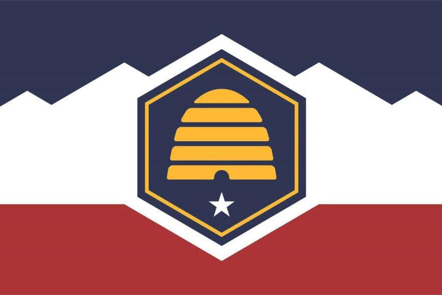 Utah State Flag Vinyl Sticker Vinyl Stickers House of Swank