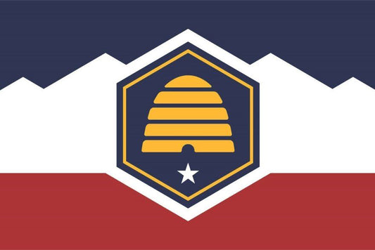 Utah State Flag Vinyl Sticker Vinyl Stickers House of Swank