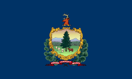 Vermont State Flag Vinyl Sticker Vinyl Stickers House of Swank