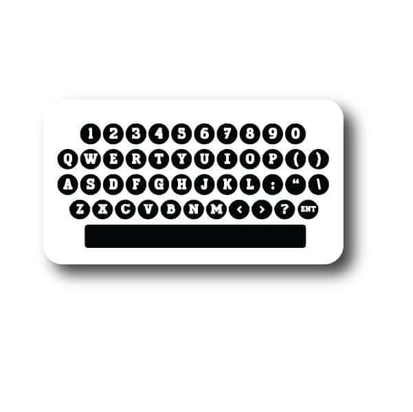 Vintage typewriter keyboard sticker