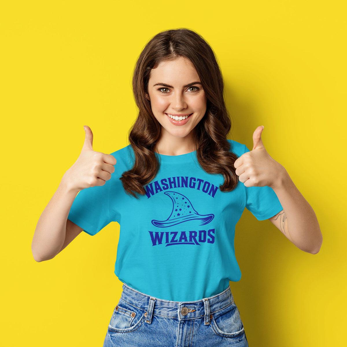 WASHINGTON ADULT SHIRT - WIZARD HAT CUSTOM SCREEN PRINTING HOUSE OF SWANK