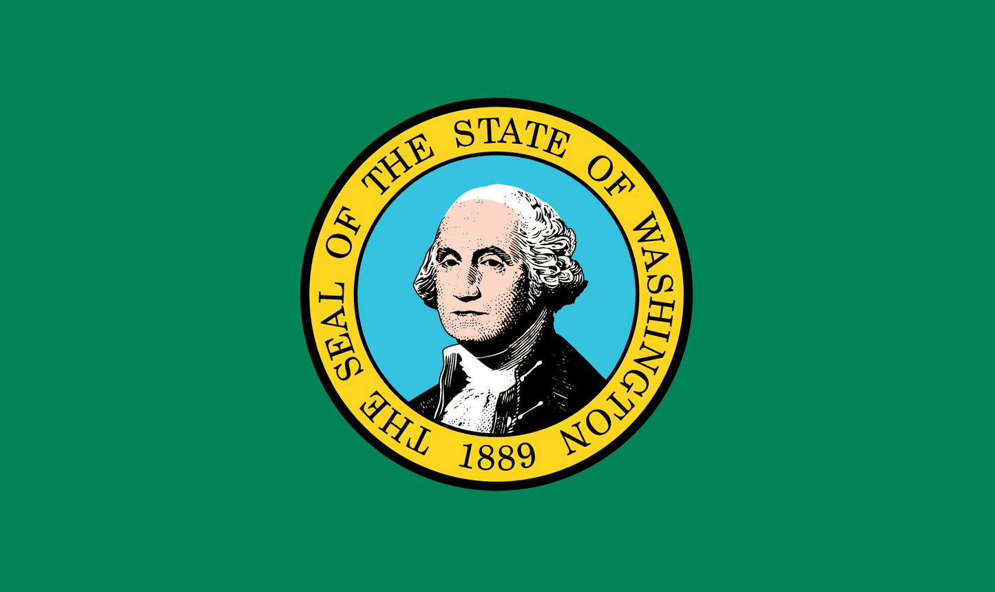 Washington State Flag Vinyl Sticker Vinyl Stickers House of Swank