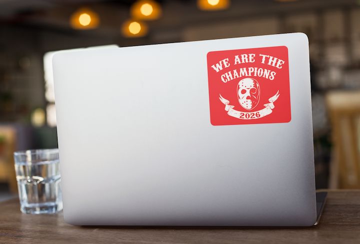 We Are the Champions 2026 Hockey Sticker Decorative Stickers HOUSE OF SWANK