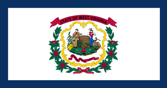 West Virginia State Flag Vinyl Sticker Vinyl Stickers House of Swank