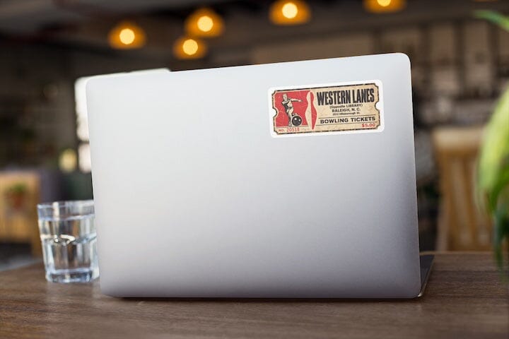 Western Lanes Bowling Vinyl Sticker – Raleigh NC Decorative Stickers HOUSE OF SWANK