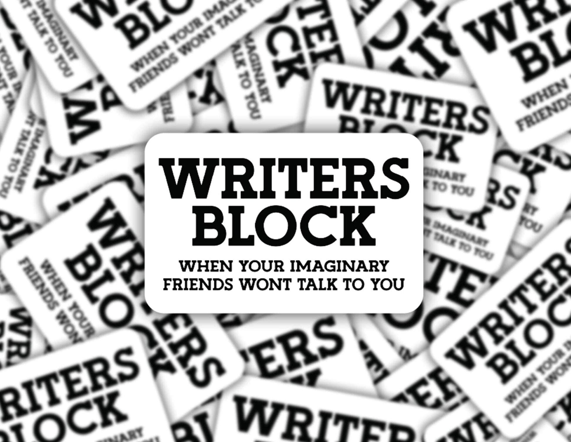 Writers Block Sticker Decorative Stickers HOUSE OF SWANK