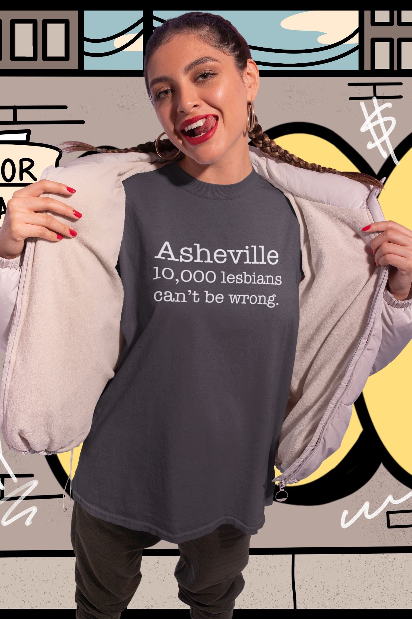 Asheville Lesbian Pride Shirt - SHIRT - House of Swank Raleigh NC