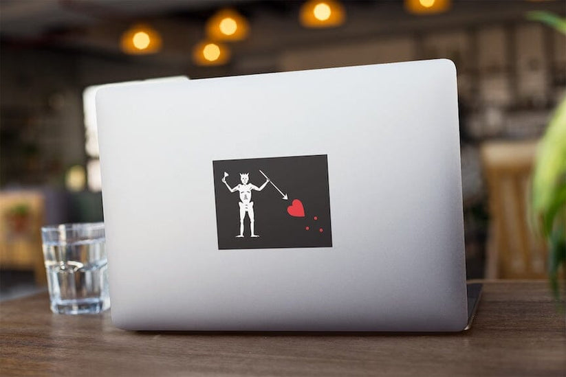 Blackbeard Sticker Blackbeard Flag Sticker