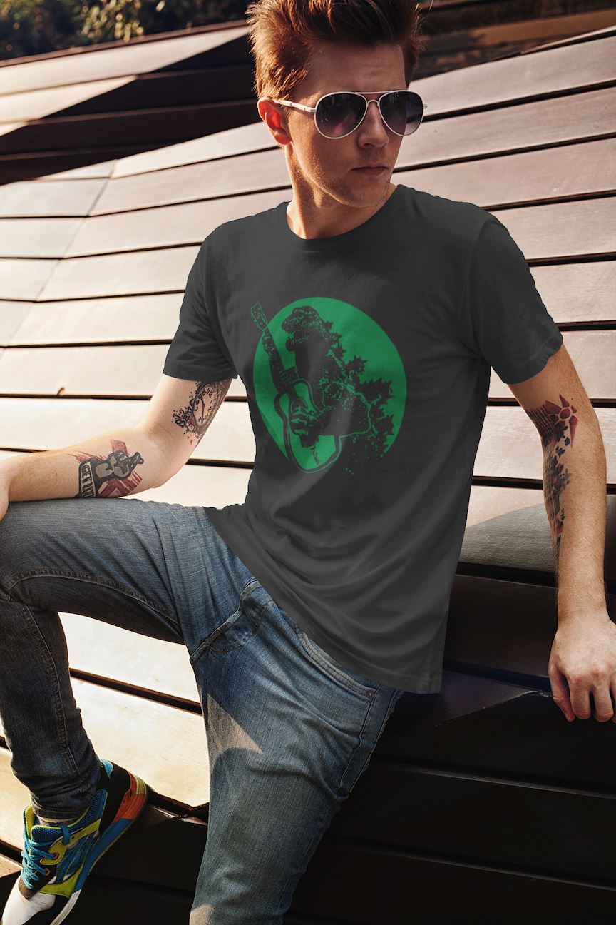 Dinosaur Playing Guitar Shirt - SHIRT - House of Swank Raleigh NC