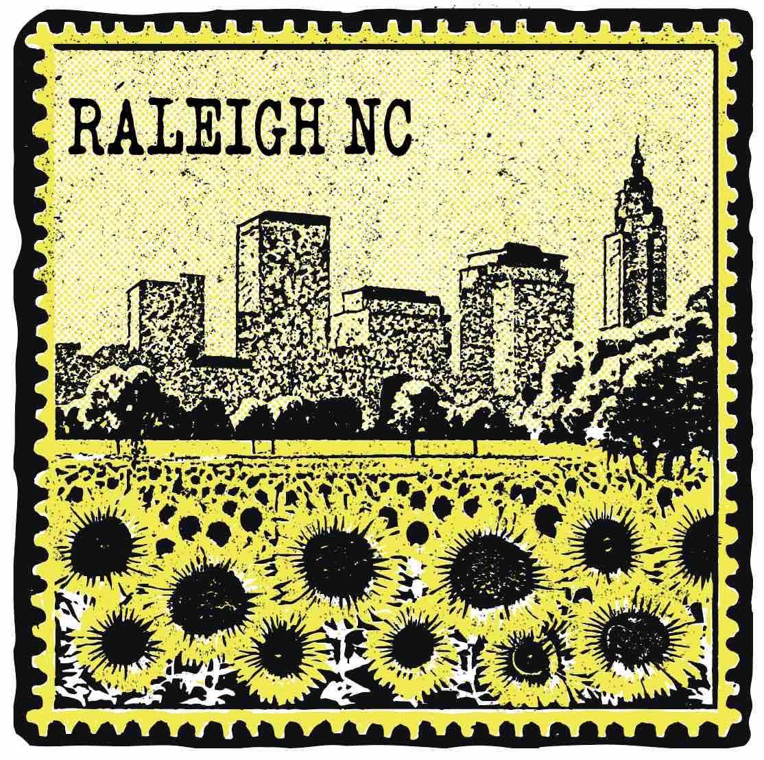 Dix Park Raleigh NC Sunflower Sticker Decorative Stickers HOUSE OF SWANK
