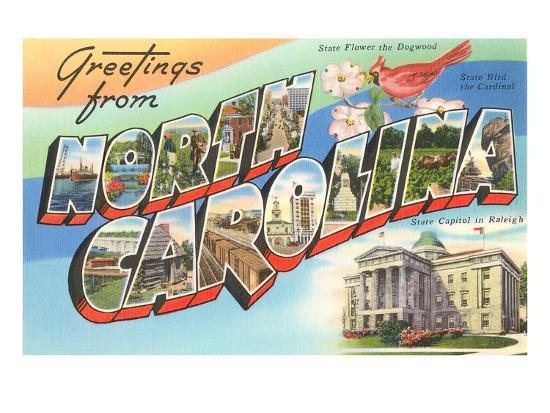 Greetings from North Carolina Post Card - House of Swank