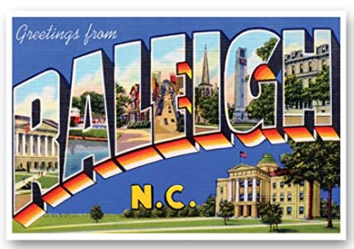 Greetings from Raleigh Post Card - House of Swank