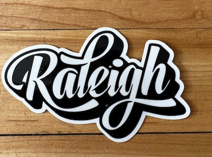 Raleigh Script Sticker - Decorative Stickers - House of Swank Raleigh NC