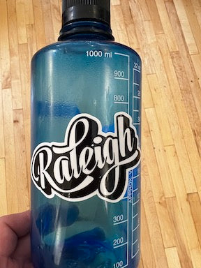 Raleigh Script Sticker - Decorative Stickers - House of Swank Raleigh NC